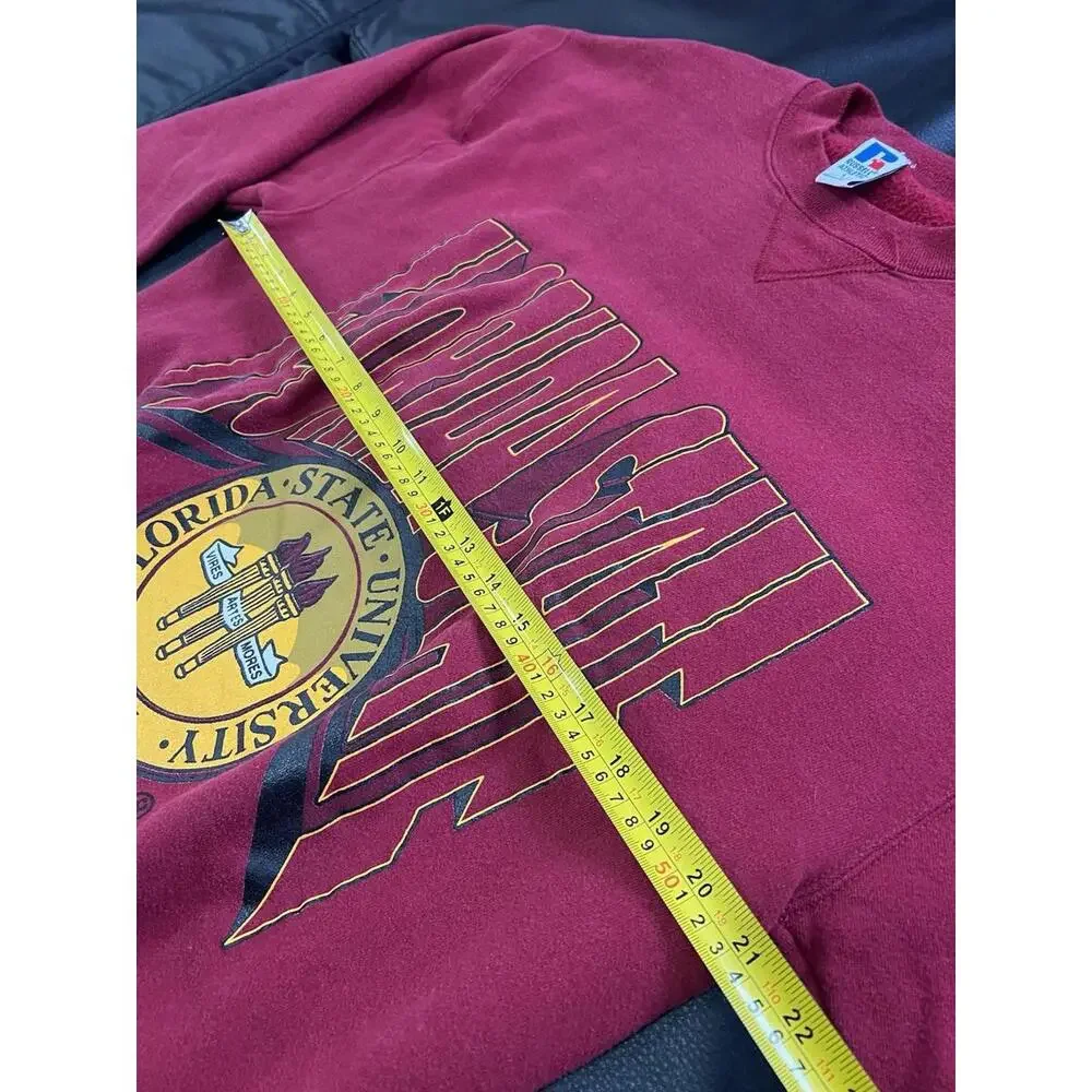 Vintage 90s Russell Athletic Florida State Seminole Sweatshirt Size L 🇺🇸 Made